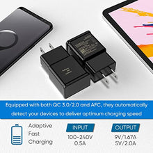 Load image into Gallery viewer, Adaptive Fast Charging USB Wall Charger Adapter Compatible Samsung Galaxy S21 S20 S10 S6 S7 S8 S9 / Edge/Plus/Active, Note 5 8, Note 9, Note 10, LG Quick Charge, Android Phone Travel Plug (2 Pack)
