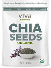 Load image into Gallery viewer, Viva Naturals The Finest Organic Raw Chia Seeds, 1 Pound &amp; Organic Ground Flax Seed, 15 oz - Specially Cold-milled Using Proprietary Technology for Optimal Smoothness and Freshness
