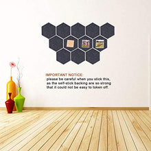 Load image into Gallery viewer, 12 Pcs Thickened Felt Hexagon Tile Board,Cork Board, Memo Board,Adhesive Wall Bulletin Board, Message Board,for School,Office,Home,Kitchen,Bedroom and Shop,12 Pcs+Notepad+50 pcs Pin+Manicure Set
