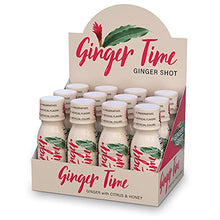 Load image into Gallery viewer, Ginger Time Ginger Shots - Ginger with Citrus &amp; Honey | Non-GMO | No Preservatives or Artificial Flavors/Colors/Sweeteners | B Vitamins | No Need for Refrigeration (12 Pack)
