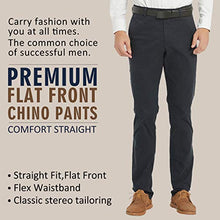 Load image into Gallery viewer, Taloyone Men’s Golf Pant, Premium Cutton Sits at Waist Straight-Fit Flat-Front Business Dress Stretch Chino Pant, Classic Fit Travel Pants, Navy, 29Wx30L
