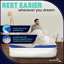 Load image into Gallery viewer, EnerPlex Queen Air Mattress for Camping, Home &amp; Travel - 13 Inch Double Height Inflatable Bed with Built-in Dual Pump - Durable, Adjustable Blow Up Mattress - Easy to Inflate/Quick Set Up
