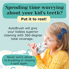 Load image into Gallery viewer, AutoBrush Pro Kids Whole Mouth Electric Toothbrush with 28,000 Nylon Bristles - Makes Brushing Fun and Establishes Healthy Oral Care Habits (Single-Sided, Zebra, Ages 3-5)
