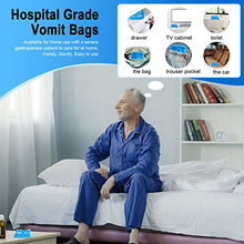 Load image into Gallery viewer, Valchoose Upgraded 60 Pack Vomit Bags Disposable Quadrate, 1000ML Emesis Bags Disposable Hospital Grade, Handy, Easy to Use Throw up Bags for Kids, Pregnant, Car &amp; Morning Sickness
