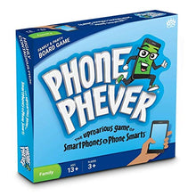 Load image into Gallery viewer, Phone Phever Board Game - Best New Fun Fast-Paced Family-Friendly Party Board Game - It's a Phonetastic Race to Answer Fascinating Trivia Questions &amp; Complete Hilarious Challenges!
