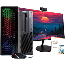 Load image into Gallery viewer, Lenovo ThinkCentre M92 Business Desktop PC - Intel Core i5-4570, 16GB RAM, 500GB SSD, Windows 10 Pro, New 24" Monitor, 1080p Webcam, Microsoft Office 365, RGB Keyboard and Mouse (Renewed)
