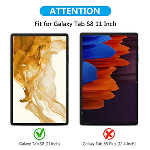 SPARIN 2 Pack Screen Protector Compatible with Samsung Galaxy Tab S8/S7 11 inch, Tempered Glass, Alignment Frame