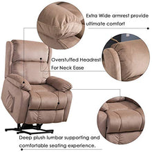 Load image into Gallery viewer, Harper&amp;Bright Designs Power Lift Chair Soft Fabric Recliner Living Room Sofa Chair

