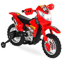 Load image into Gallery viewer, Best Choice Products Kids 6V Ride On Motorcycle w/ Treaded Tires, Working Headlights, 2mph Top Speed, Training Wheels, Realistic Sounds, Music, Battery Charger - Red
