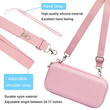 Load image into Gallery viewer, BRHE Cute Switch Case Travel Carrying Bundle Kit Hard Portable Protective Cover Shell Accessories with Glass Screen Protector Thumb Grip Caps for Nintendo Switch (Sakura Pink)
