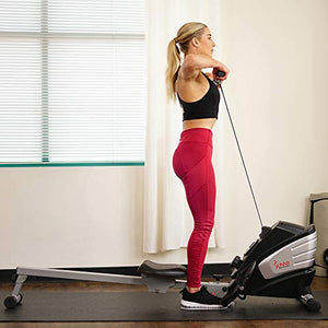 Sunny Health & Fitness SF-RW5622 Dual Function Magnetic Rowing Machine Rower w/LCD Monitor