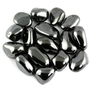 Healing Crystals India Natural Polished Bulk Tumbled Hematite Stones from Brazil for Reiki Wholesale Lot, Large, 0.5" L x 0.5" H x 0.5" W, 225 Grams