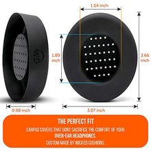 Load image into Gallery viewer, Large WC SweatZ Protective Headphone Ear Covers Made by Wicked Cushions | Fits Beats Studio 3 &amp; 2 (Does Not Fit Beats Solo) / Bose QC35 &amp; 35II / Bose 700 &amp; More | Sweatproof &amp; Washable (Lg, Black)
