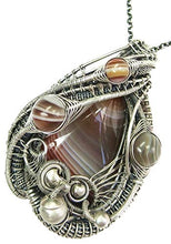 Load image into Gallery viewer, Lake Superior Agate and Sterling Silver Pendant
