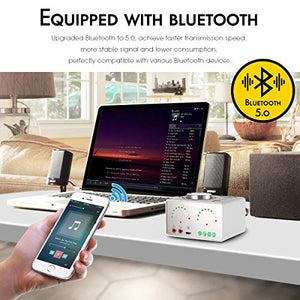 Bluetooth 5.0 Power Amplifier 2 Channel Stereo Mini Hi-Fi Integrated Amp 2.0 Wireless Audio Receiver for Home Speakers Headphone 50W x 2 with USB (Nobsound Tone, Silver)