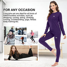 Load image into Gallery viewer, MEETWEE Thermal Underwear for Women, Winter Warm Base Layer Top &amp; Bottom Set Long Johns with Fleece Lined Cold Weather Skiing
