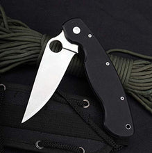 Load image into Gallery viewer, Ideale Outdoor Quality 9Cr18 Stainless Steel Folding Blade Knife Fishing Pocket Knife G10 Handle Black Knife Portable Survival Camping Tactical Clip Knife Collection EDC Tools with Gift Box New
