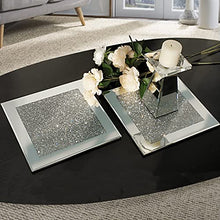 Load image into Gallery viewer, GIMORRTO Glass Mirrored Coaster 8 PC, Crushed Diamond Cup Mat Decor on Tabletop for Restaurant Kitchen bar Dining Table
