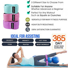 Load image into Gallery viewer, Hurdilen Resistance Bands Loop Exercise Bands,Workout Bands Hip Bands Wide Resistance Bands Hip Resistance Band for Legs and Butt,Activate Glutes and Thigh (Pink,Green,Purple)
