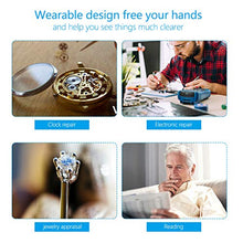 Load image into Gallery viewer, Winkeyes Magnifying Glass LED Illumination Double Eyes Jewelers Magnifying Glass Head-Mounted Watch Repair Magnifier Glasses Loupe Headband Magnifier with 7 Pair Replaceable Lenses 2X - 15X
