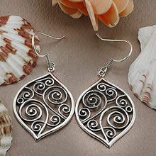 Load image into Gallery viewer, Filigree Earrings for Women Silver, Sterling Silver Earrings for Women, Plain Silver Earrings for Women

