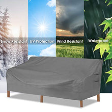 Load image into Gallery viewer, Vailge Heavy Duty Patio Sofa Cover, 100% Waterproof 3-Seater Outdoor Sofa Cover,Lawn Patio Furniture Covers with Air Vent and Handle,60" Wx 35" Dx 35" H,Grey
