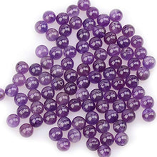 Load image into Gallery viewer, LPBeads 100PCS 8mm Natural Amethyst Beads Gemstone Round Loose Beads for Jewelry Making with Purple Stretch Cord
