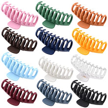Load image into Gallery viewer, 12 Pack Large Hair Claw Clips for Woman, Matte Banana Clips,Strong Hold jaw clip,Hair Clamps for Thin Thick Hair,christmas gifts for women
