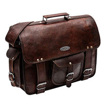 Load image into Gallery viewer, Handmade World leather messenger bags for men women 18" mens briefcase laptop bag best computer shoulder satchel school distressed bag (13" X 18")
