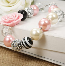 Load image into Gallery viewer, FINREZIO 2 Pairs Cute Chunky Bubblegum Necklace and Bracelet Set for Girls
