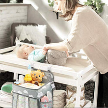 Load image into Gallery viewer, Hanging Diaper Caddy Organizer - Diaper Stacker for Changing Table, Crib, Playard or Wall &amp; Nursery Organization Baby Shower Gifts for Newborn (Gray Cloud)

