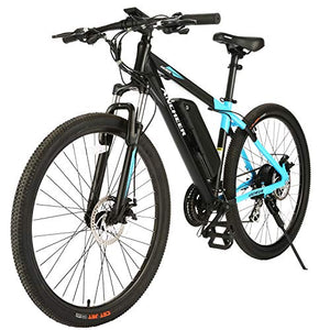 ANCHEER 350W 27.5'' Electric Bike, Electric Mountain Bike Newest 20MPH Adults Ebike with Removable 36V 10.4Ah Lithium-Ion Battery, Professional 24 Speed Gears