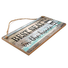 Load image into Gallery viewer, Yankario Funny Bathroom Wall Decor Sign, Farmhouse Rustic Bathroom Decorations Wall Art , 12" by 6" Best Seat Wood Plaque
