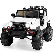 Load image into Gallery viewer, Best Choice Products Kids 12V Ride On Truck w/ Remote Control, 3 Speeds, LED Lights, AUX, White
