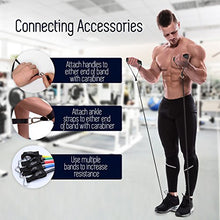 Load image into Gallery viewer, Resistance Bands - Tension Band Set for Weights Exercise, Fitness Workout - Heavy Resistant - Comes with Door Anchor Attachment, Legs, Ankle Straps and Carry Case
