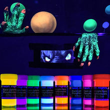 Load image into Gallery viewer, &#39;XXL Set&#39; 24 Cans of Glow in the Dark Paint by neon nights | Luminescent &amp; Phosphorescent, Self-Luminous Paints
