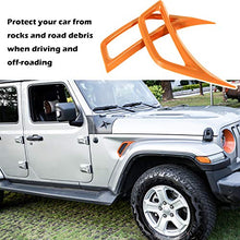 Load image into Gallery viewer, Bonbo Exterior Accessories Car Wheel Eyebrow Side Air Conditioning Vent Outlet Decoration Cover Trim ABS for 2018-2021 Jeep Wrangler JL JLU &amp; Gladiator JT 2PCS (Orange)
