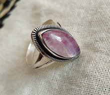 Load image into Gallery viewer, Pink Moonstone Ring, 925 Silver Ring, Handmade Ring, Gypsy Ring, Boho Ring, Fine Ring, Pink Moonstone Jewelry, Gemstone Ring, Artisan Ring, Moonstone Ring, Birthstone Ring, Bridal Ring, Statement Ring
