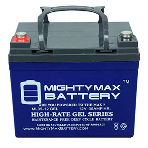 Mighty Max Battery 12V 35AH Gel Replacement Battery for Deep Cycle Solar 33Ah, 34Ah, 36Ah Brand Product