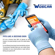 Load image into Gallery viewer, Wostar Nitrile Disposable Gloves 2.5 Mil Pack of 100, Latex Free Safety Working Gloves for Food Handle or Industrial Use
