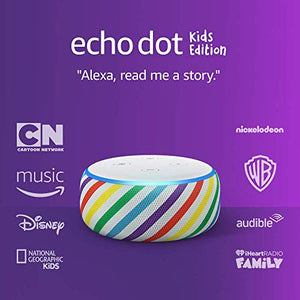 Echo Dot (3rd Gen) Kids Edition, an Echo designed for kids with parental controls - Rainbow
