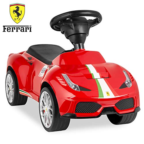 Best Choice Products Kids Licensed Ferrari 458 Ride On Push Car w/ Steering Wheel, Horn, Red