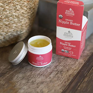 Organic Nipple Butter Breastfeeding Cream by Earth Mama | Lanolin-free, Safe for Nursing & Dry Skin, Non-GMO Project Verified, 2-Fluid Ounce (2-Pack)