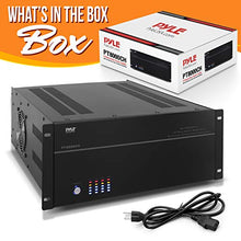Load image into Gallery viewer, 4 Multi-Zone Stereo Amplifier - 19” Rack Mount, Powerful 8000 Watts with Speaker Selector Volume Control &amp; LED Audio Level Display - 4-Ch. Bridgeable Switches - Pyle PT8000CH
