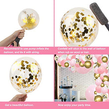 Load image into Gallery viewer, RUBFAC Pink Balloon Arch Garland Kit, 192 Pcs Pink White Gold and Gold Confetti Balloons for Birthday Party, Shower, Wedding Background Decorations
