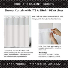 Load image into Gallery viewer, Arcs &amp; Angles Fabric 3-in-1 Shower Curtain Set with PEVA Snap-in Liner and Window, 71 X 74in, Midnight, 1 Pack
