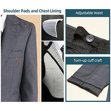 Load image into Gallery viewer, Marvelous Kids Boys Formal Suit Set 5 Pieces Fashion Slim Fit Grey Suits
