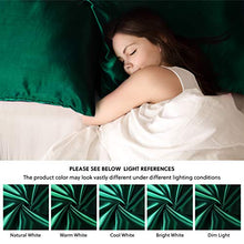 Load image into Gallery viewer, Bedsure Satin Pillowcase for Hair and Skin, 2-Pack - Standard Size (20x26 inches) Pillow Cases - Satin Pillow Covers with Envelope Closure, Dark Green
