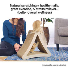 Load image into Gallery viewer, PetFusion 3-Sided Vertical Cat Scratching Post (Standard Size, Warm Gray). [Multiple Scratching Angles to Match Your Cat&#39;s Preference]
