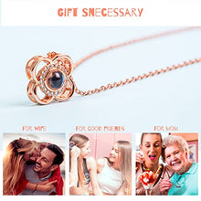 Load image into Gallery viewer, HOMILY Preserved Red Real Rose with I Love You Necklace in 100 Languages Forever Gifts for Girlfriend Mom Birthday Valentine Anniversary Mothers Day Valentines Day Gifts for Her

